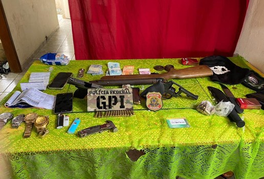 Polícia Federal apreendeu armas de fogo e munições durante a operação