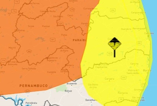 Avisos foram emitidos pelo Instituto Nacional de Meteorologia (Inmet)