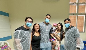 Atletas visitam hospital do cancer para realizar sonho de crianca na Paraiba 4