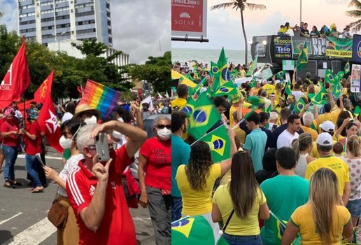 Manifestações pró e contra Bolsonaro acontecem em 5 cidades da PB nesta terça (7)
