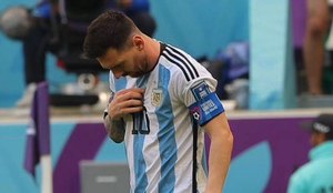 Messi após jogo da Argentina no Mundial.