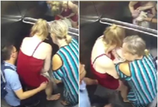 Vídeo mostra momento em que mulher dá à luz em elevador