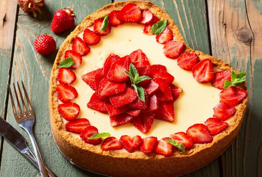 Torta de morango (Imagem: AlexeiLogvinovich | Shutterstock)