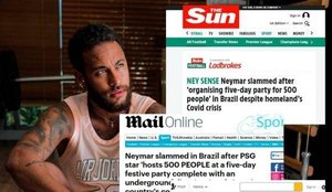 Reveillon de Neymar para 500 pessoas na pandemia vira noticia internacional