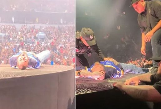 Post Malone cai em show e retorna ao palco após atendimento