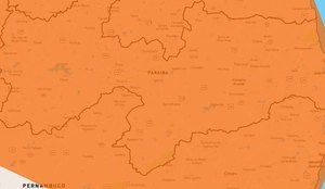 Alarta laranja é válido para os 223 municípios da Paraíba