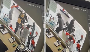 Vítimas foram agredidas por assaltantes.