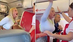 Mulher é expulsa de avião após se irritar com choro de bebês e agredir tripulação