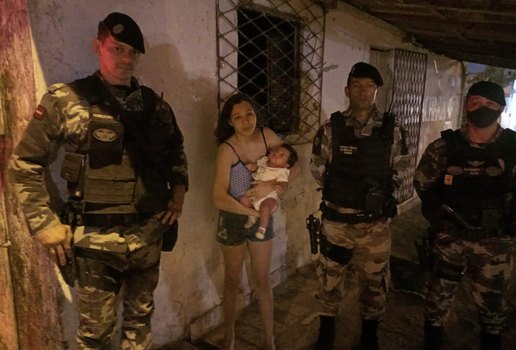 Durante operação, PM salva bebê que parou de respirar na Paraíba
