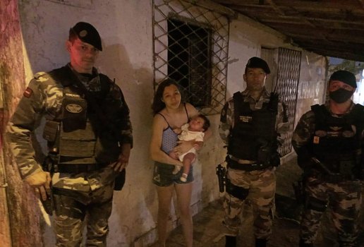 Durante operação, PM salva bebê que parou de respirar na Paraíba