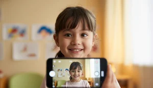 Exposicao de criancas na internet gerada com ideogram