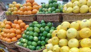 Frutas supermercado limao laranja feira