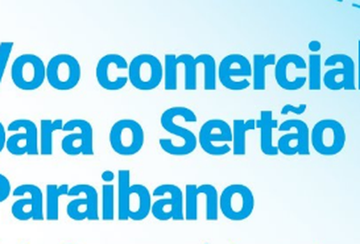 Voo comercial para o Sertão da Paraíba