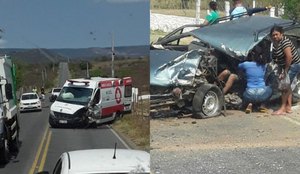 Acidente entre carro e ambulância deixa dois feridos na Paraíba
