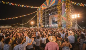 Super festa de sao joao tipica do interior do nordeste brasileiro gerada com ideogram