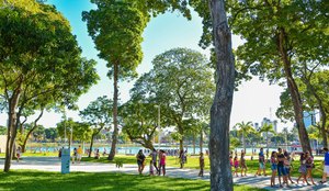Parque da Lagoa, no Centro de João Pessoa, é uma das opções para aproveitar o dia