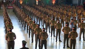 Solenidade de formatura de soldados da Polícia Militar realizada neste ano.
