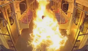 Revoltado com divorcio homem incendeia vagao lotado em Seul