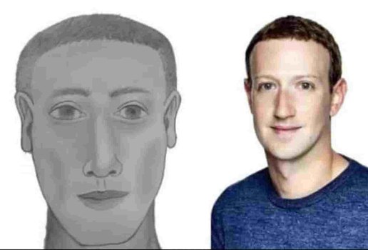Retrato falado de suspeito de ataque na Colômbia parece Mark Zuckerberg