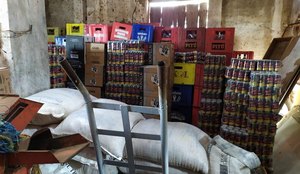 Carga de bebidas roubada em PE e recuperada em sitio em Barra de Sao Miguel na Paraiba