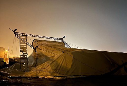 Tempestade derruba estrutura de circo e cancela espetáculo na PB