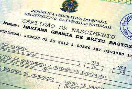 Certidao de nascimento