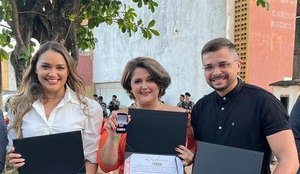 Anne Gomes, Pollyana Sorrentino e Michel Andrade foram homenageados