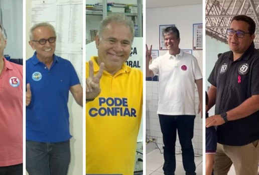 Voto candidatos prefeitura joao pessoa foto reproducao tv tambau e redes sociais