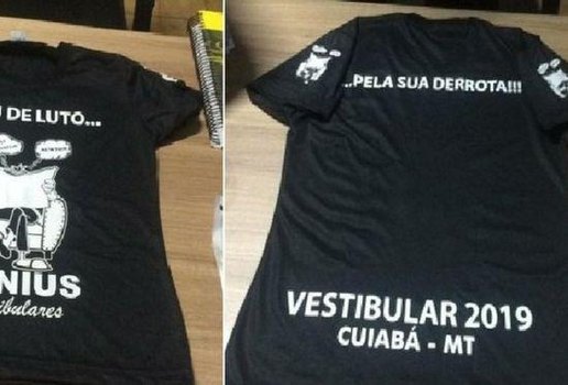 Cursinho causa polemica por camisas intimidatorias no Enem 2019 De luto pela sua derrota