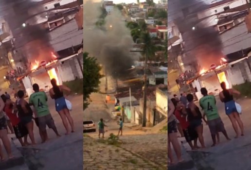 Homens armados incendeiam oficina em comunidade de João Pessoa