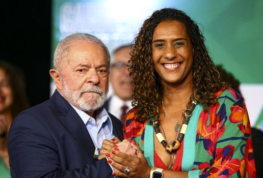 Lula e Anielle Franco.