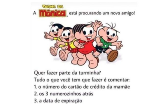 Turma da Monica golpe Whats App