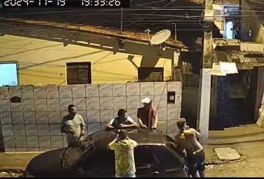 CAMERA REGISTRA MOMENTO EM QUE HOMEM É BALEADO NO RANGEL