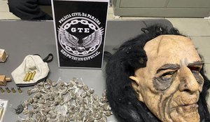 Máscara usada nos crimes foi apreendida pela polícia