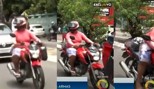 Motociclista distraido