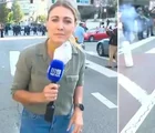 Jornalista e baleada ao vivo nos protestos de LA
