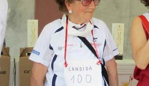 Candida Uderzo, de 100 anos, comemorou a conquista