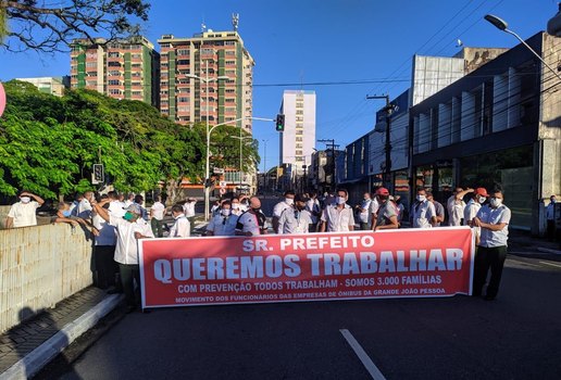 Protesto motoristas onbus joao pessoa pb pandemia covid 19 2