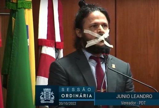 Junio Leandro (PDT) ficou em silêncio por mais de sete minutos