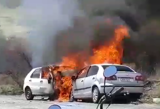 Carros carbonizados teixeira paraiba