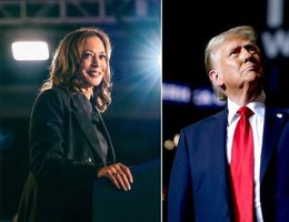 Kamala trump foto reproducao campanhas eleitorais