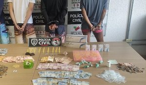 Trio é preso suspeito de tráfico de drogas em João Pessoa