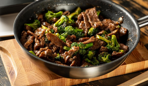 Tiras de bife com brócolis (Imagem: Anton Chernov | Shutterstock)