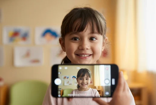 Exposicao de criancas na internet gerada com ideogram