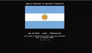 Anvisa tira site do ar após ataque hacker com bandeira da Argentina