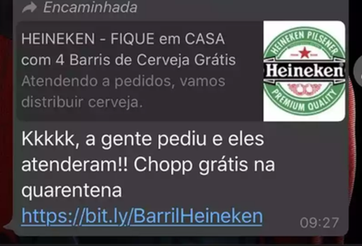 Fake news cerverja Heineken