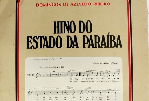 Livro 'Hino do Estado da Paraíba', por Domingos de Azevedo Ribeiro.