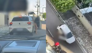 Mulher arrastada carro manaira