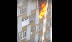 Mulher morre ao se jogar de predio para fugir de apartamento em chamas