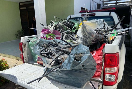 Material estava armazenado em um depósito